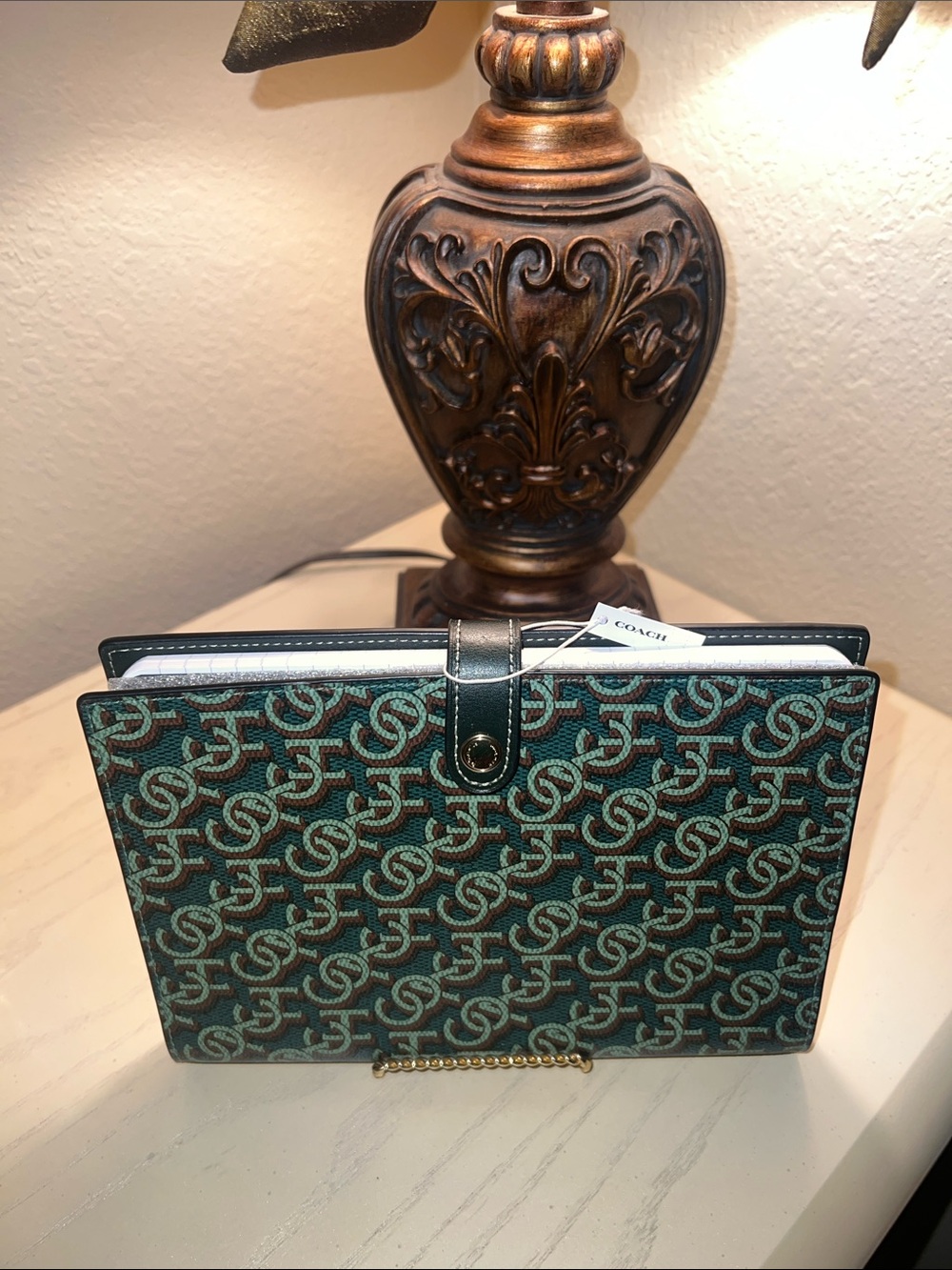 Coach Teal and Brown Signature Monogram Journal - Picture 4 of 11